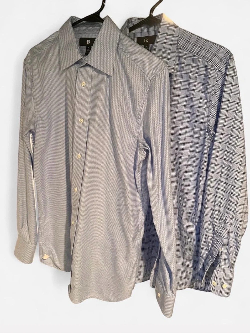 Banana Republic Light Blue Solid and Checked Dress Shirts